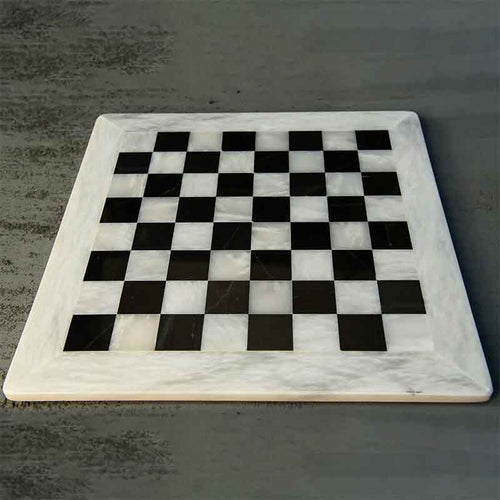 15 Inches Natural Marble Chess Board Only - Crafted Canvaas