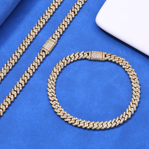 6mm Single - row Fully Paved Cuban Chain Zircon Necklace Accessory For Men - Crafted Canvaas