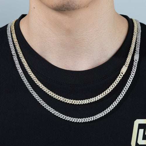 6mm Single - row Fully Paved Cuban Chain Zircon Necklace Accessory For Men - Crafted Canvaas