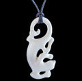 Tuatara, Lizard (2 Sizes) hand crafted bone pendant-0
