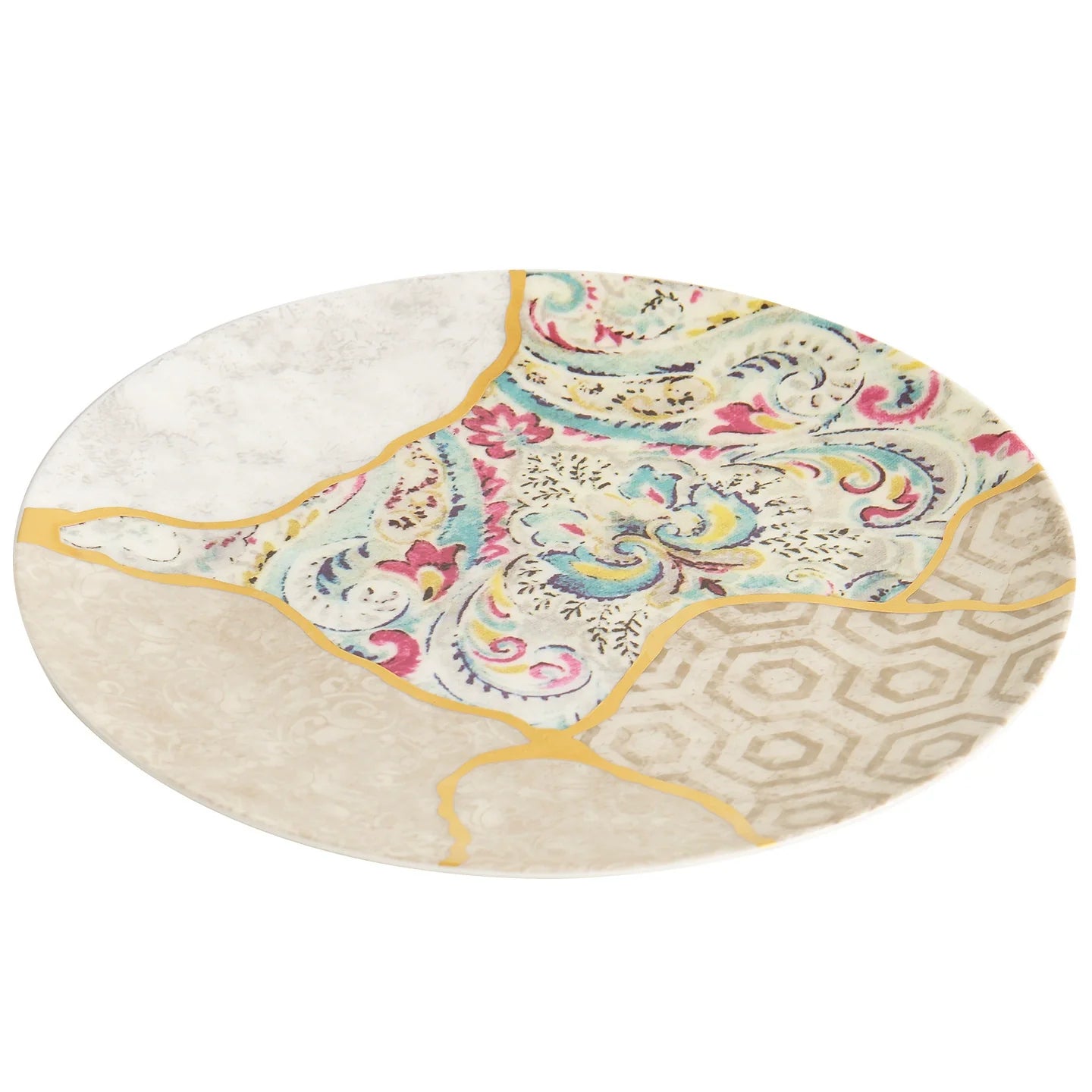 Silk Brocade Gold-Thread Shallow Plate ÃÂÃÂ¢ÃÂÃÂÃÂÃÂ Artisanal Porcelain-4