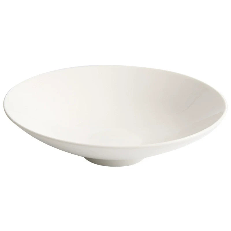 Minimalist Japanese-Style Shallow Porcelain Bowl-4