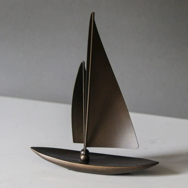 Luxury Resin Sailboat Model ÃÂÃÂ¢ÃÂÃÂÃÂÃÂ Modern Decorative Sculpture for Home, Office & Feng Shui Accents-2