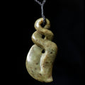 Double Pikorua (twist) Pounamu pendant-0