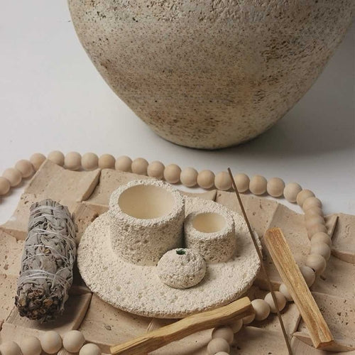 Nordic All-in-One Candle, Sage, Incense & Palo Santo Holder ÃÂÃÂ¢ÃÂÃÂÃÂÃÂ Rustic Minimalist Burner-1