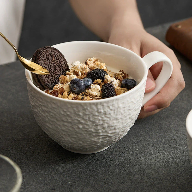 Rock Texture Coffee Cup & Saucer Set ÃÂÃÂ¢ÃÂÃÂÃÂÃÂ Minimalist Ceramic Craftsmanship-1