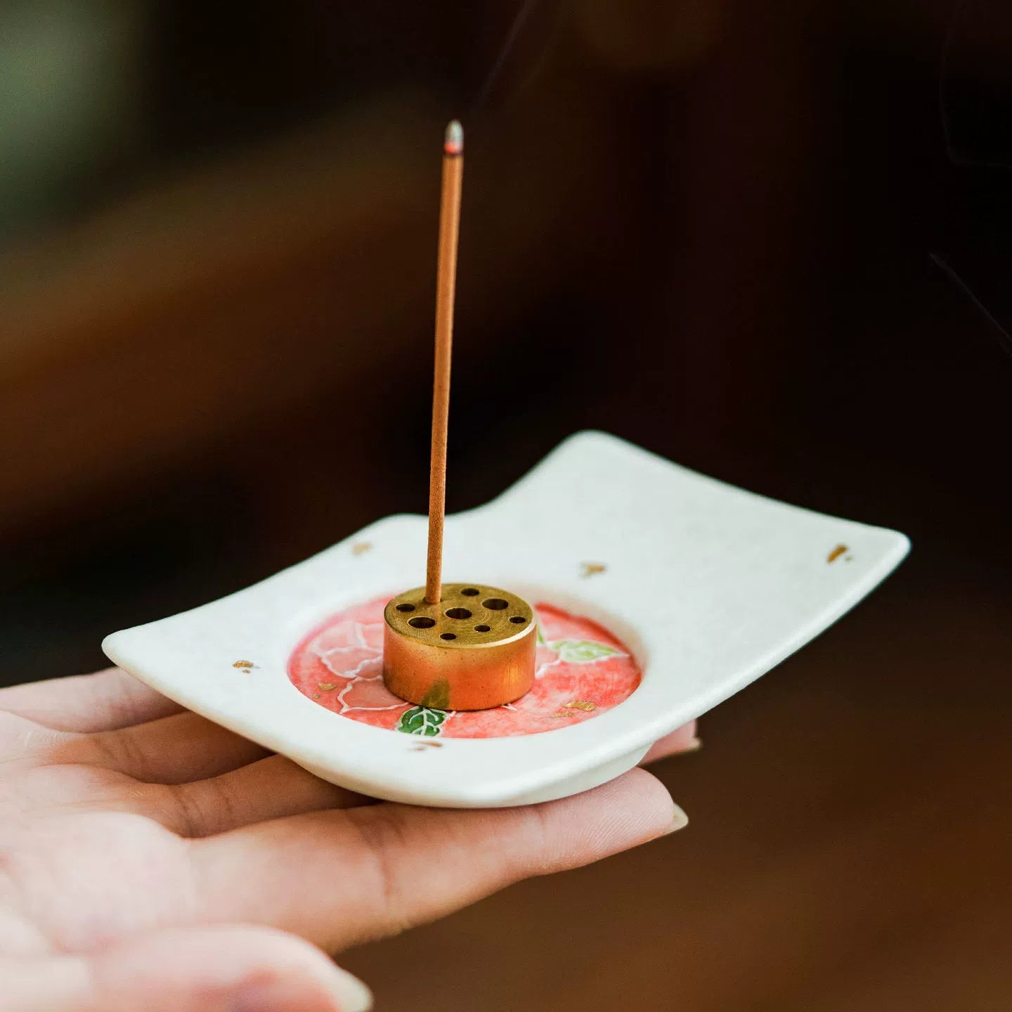 GOSEUNG Lotus Serenity Porcelain Incense Holder-3