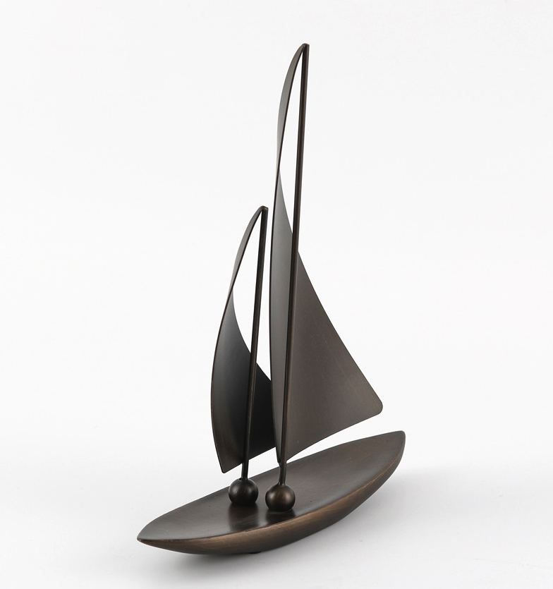 Luxury Resin Sailboat Model ÃÂÃÂ¢ÃÂÃÂÃÂÃÂ Modern Decorative Sculpture for Home, Office & Feng Shui Accents-4