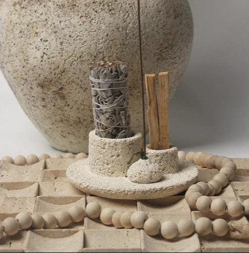 Nordic All-in-One Candle, Sage, Incense & Palo Santo Holder ÃÂÃÂ¢ÃÂÃÂÃÂÃÂ Rustic Minimalist Burner-3