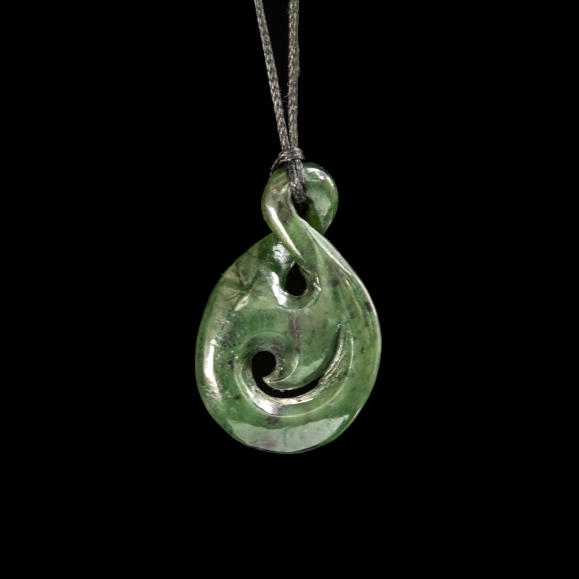 Jade Twist Double Koru Pendant-0