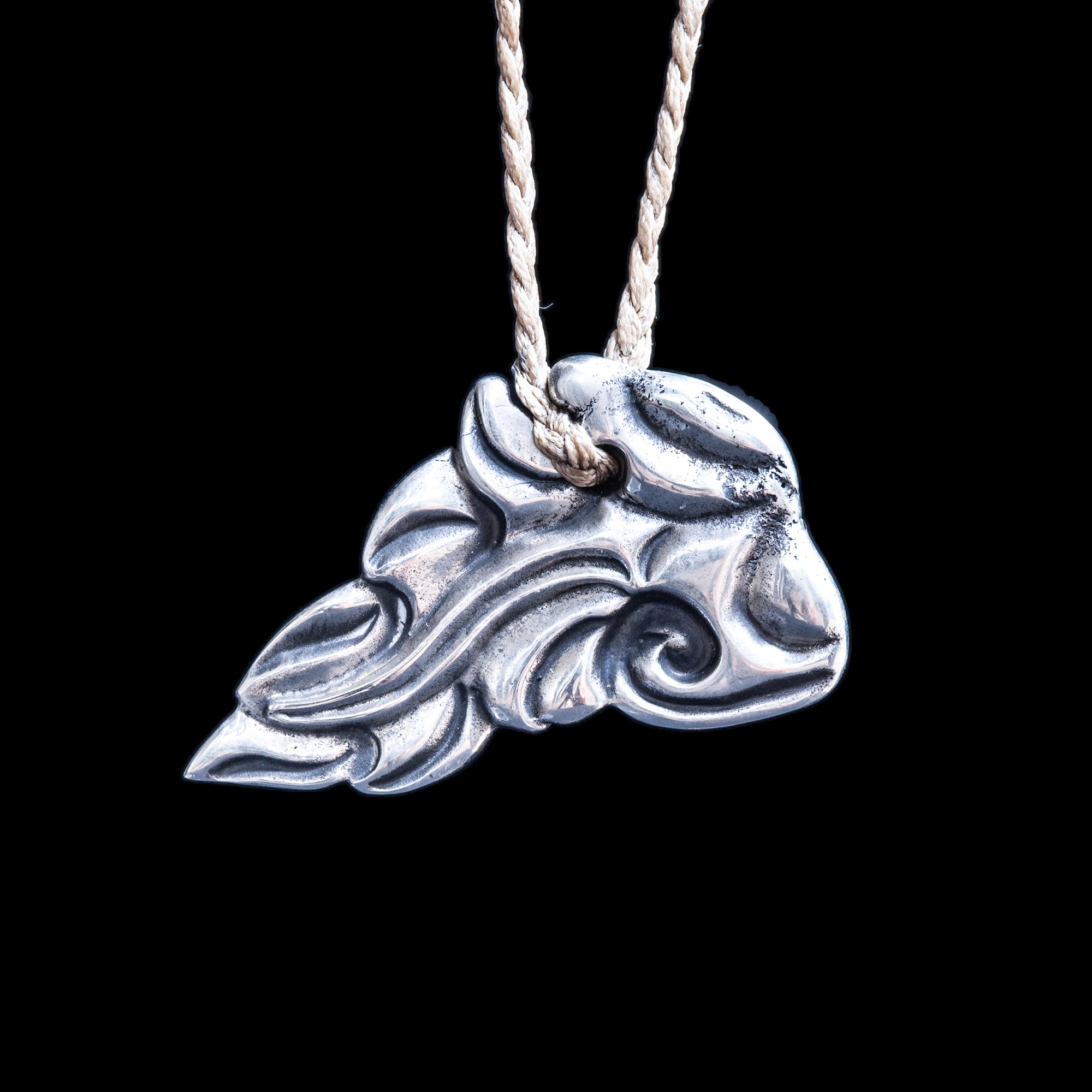 Silver brass pendant by Nick and Mady-0