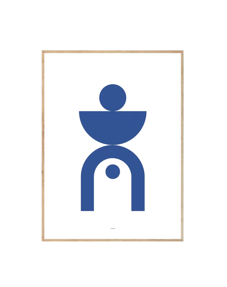 Abstract Geometric Blue I - Crafted Canvaas