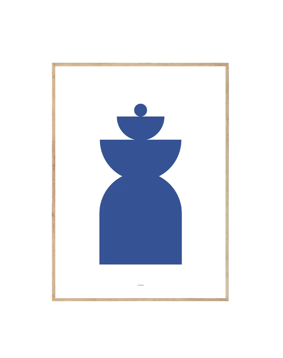 Abstract Geometric Blue II - Crafted Canvaas