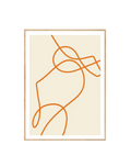 Abstract Lines Orange I - Crafted Canvaas