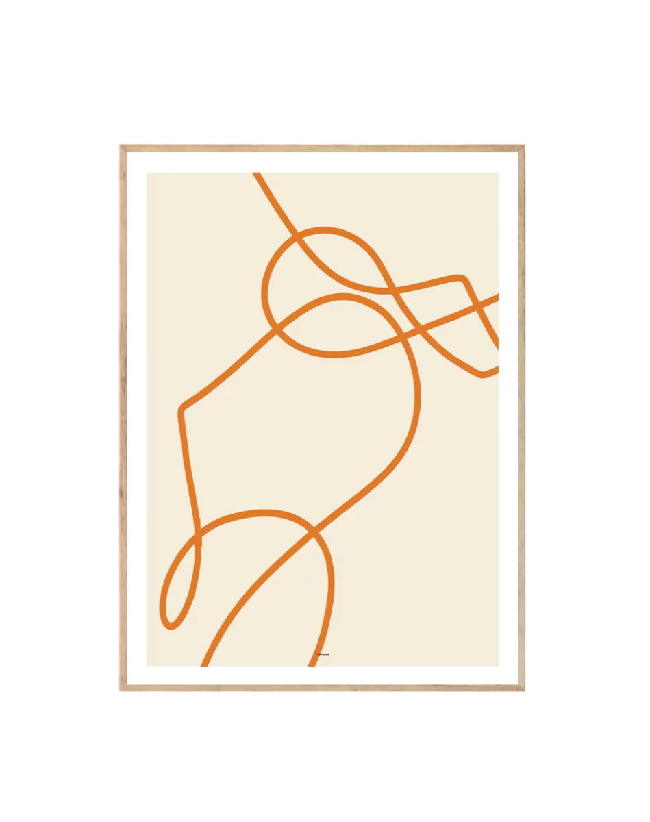 Abstract Lines Orange I - Crafted Canvaas