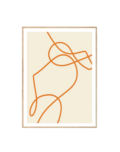 Abstract Lines Orange I - Crafted Canvaas