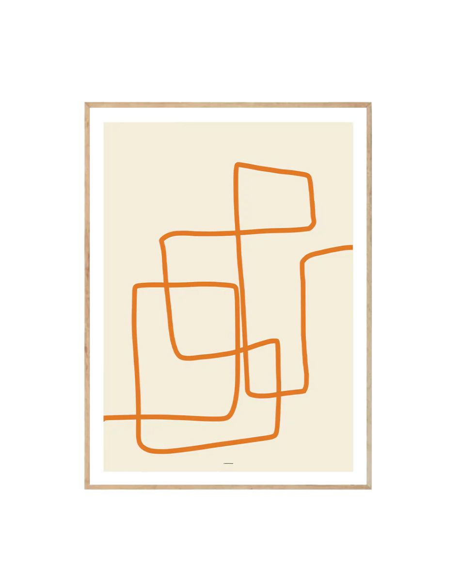 Abstract Lines Orange II - Crafted Canvaas