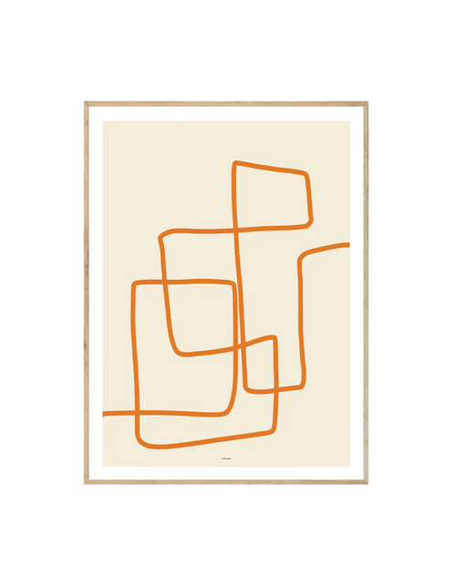 Abstract Lines Orange II - Crafted Canvaas