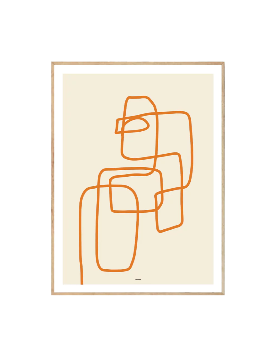 Abstract Lines Orange III - Crafted Canvaas
