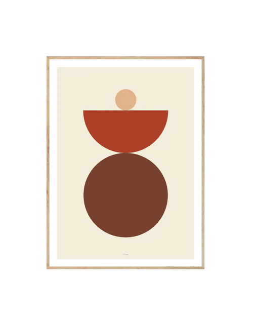 Abstract Shapes Vintage Red - Crafted Canvaas