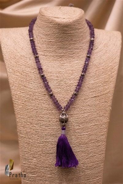 Amethyst Tassel Mala - Crafted Canvaas