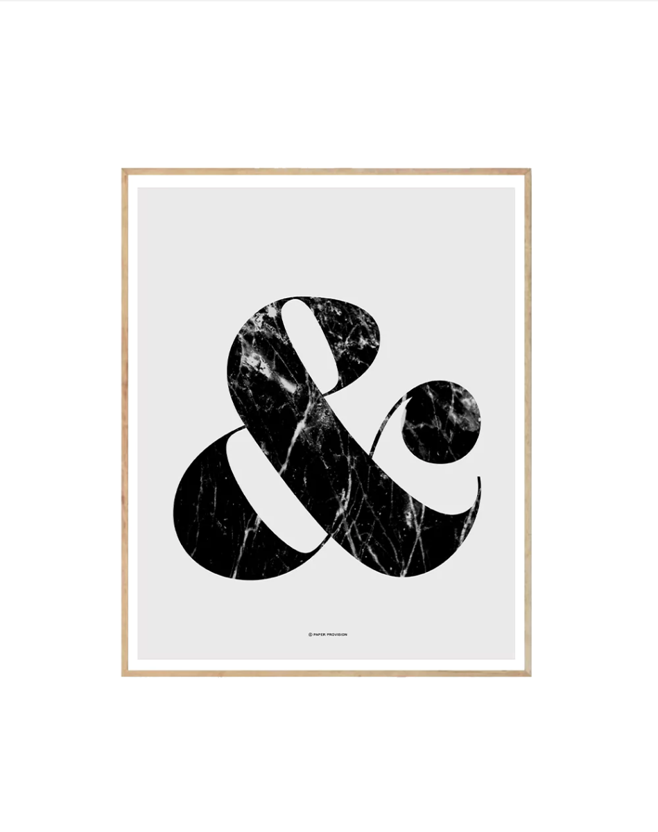 Ampersand Marble (Blanc) - Crafted Canvaas
