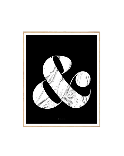 Ampersand Marble (Noir) - Crafted Canvaas