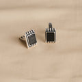 Black Onyx Square Cufflinks - Crafted Canvaas