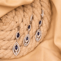 Blue Diamond Pendant Set - Crafted Canvaas