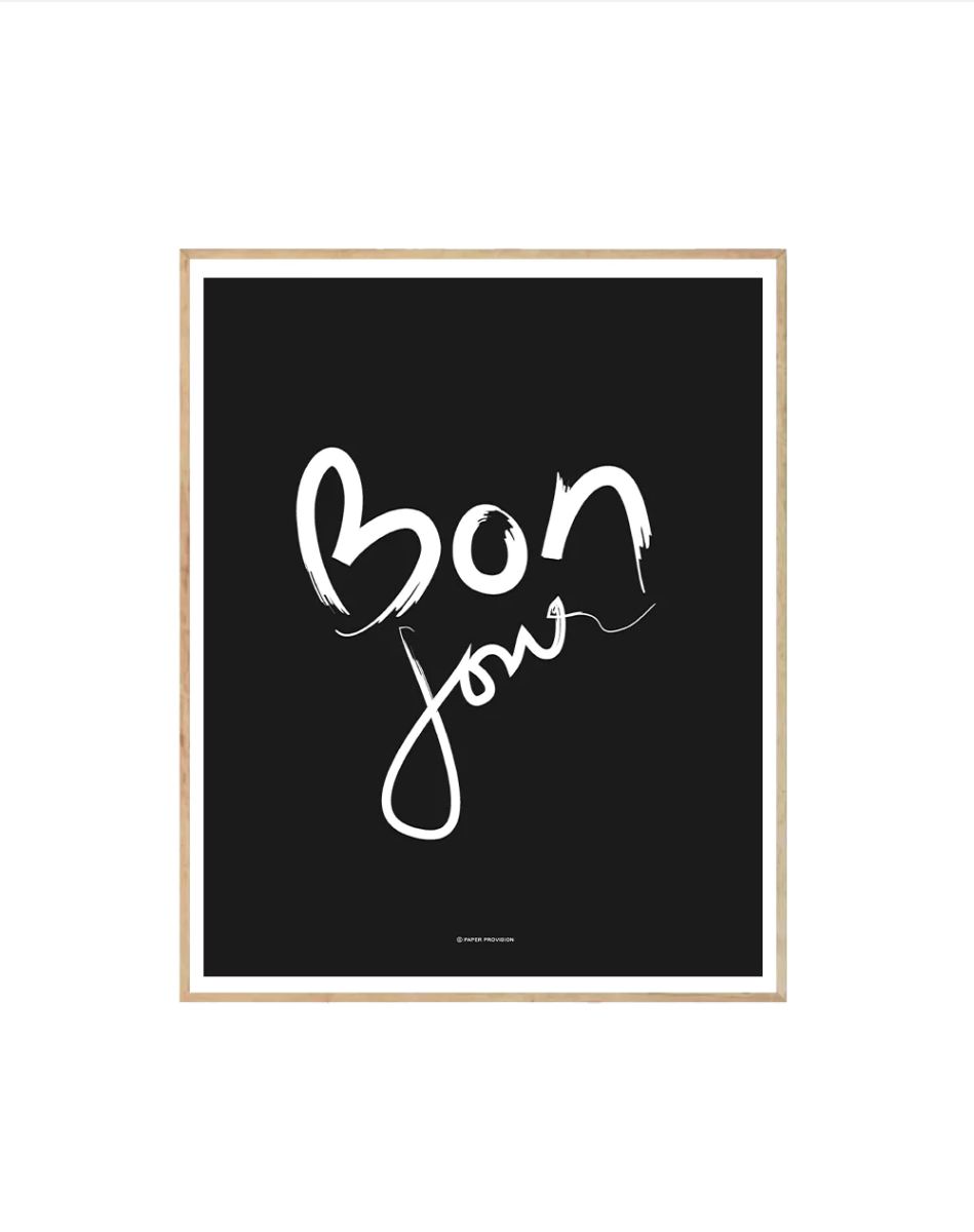 Bonjour (Noir) - Crafted Canvaas