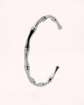 Brazalete Bamboo Plateado - Crafted Canvaas