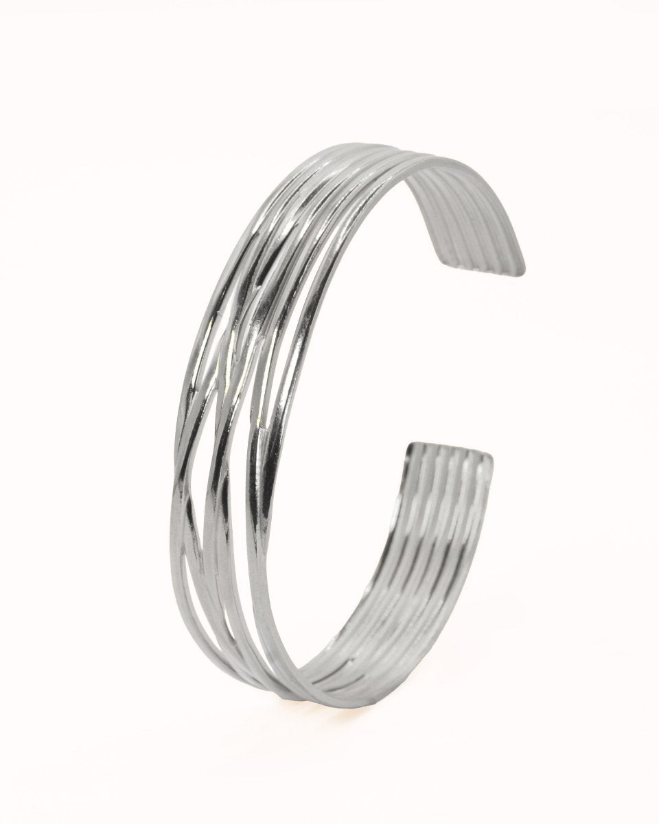Brazalete Karol Plateado - Crafted Canvaas