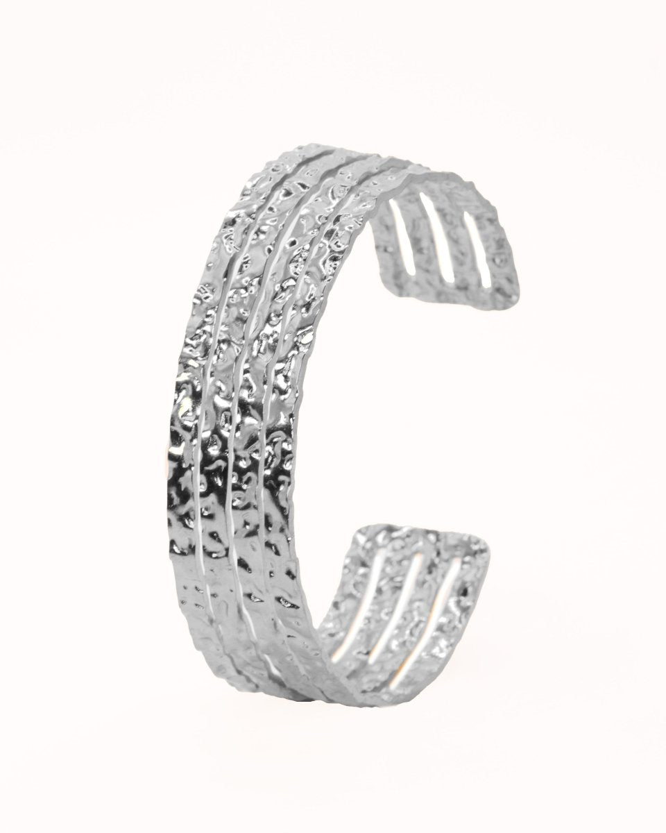 Brazalete Maryan Plateado - Crafted Canvaas