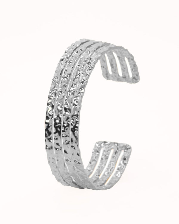 Brazalete Maryan Plateado - Crafted Canvaas