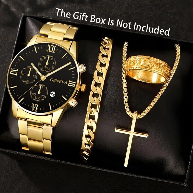 Business - Style Sophisticated Watch Set For Men - Crafted Canvaas