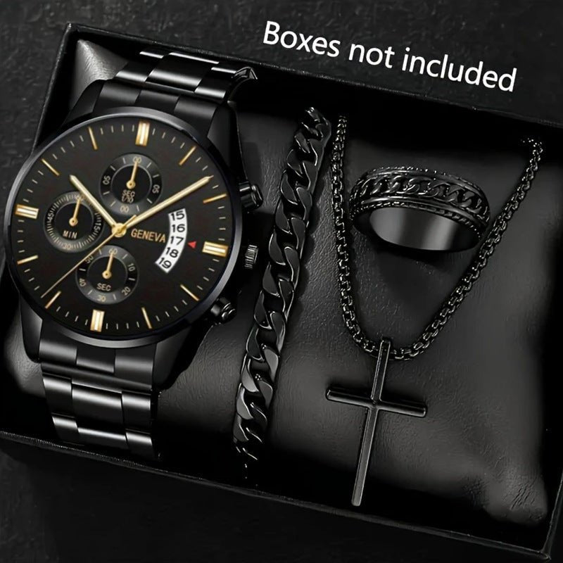 Business - Style Sophisticated Watch Set For Men - Crafted Canvaas