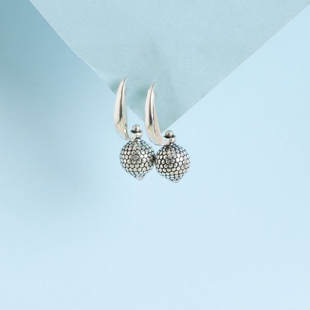 Carved Bead Earrings - Crafted Canvaas