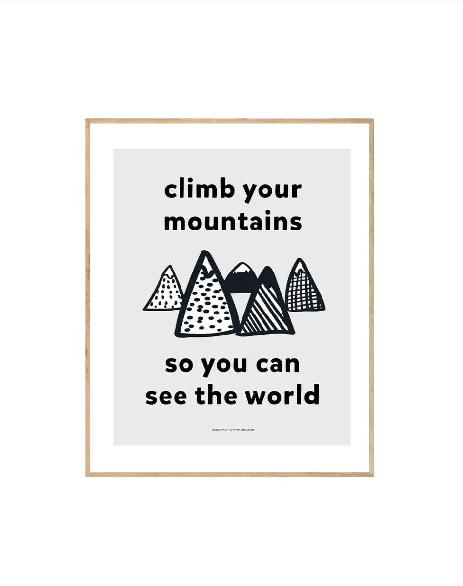 Climb Your Mountains - Crafted Canvaas