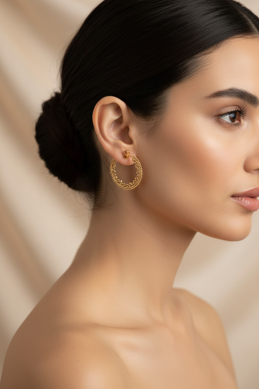 Crescent Earrings | Crafted Canvaas