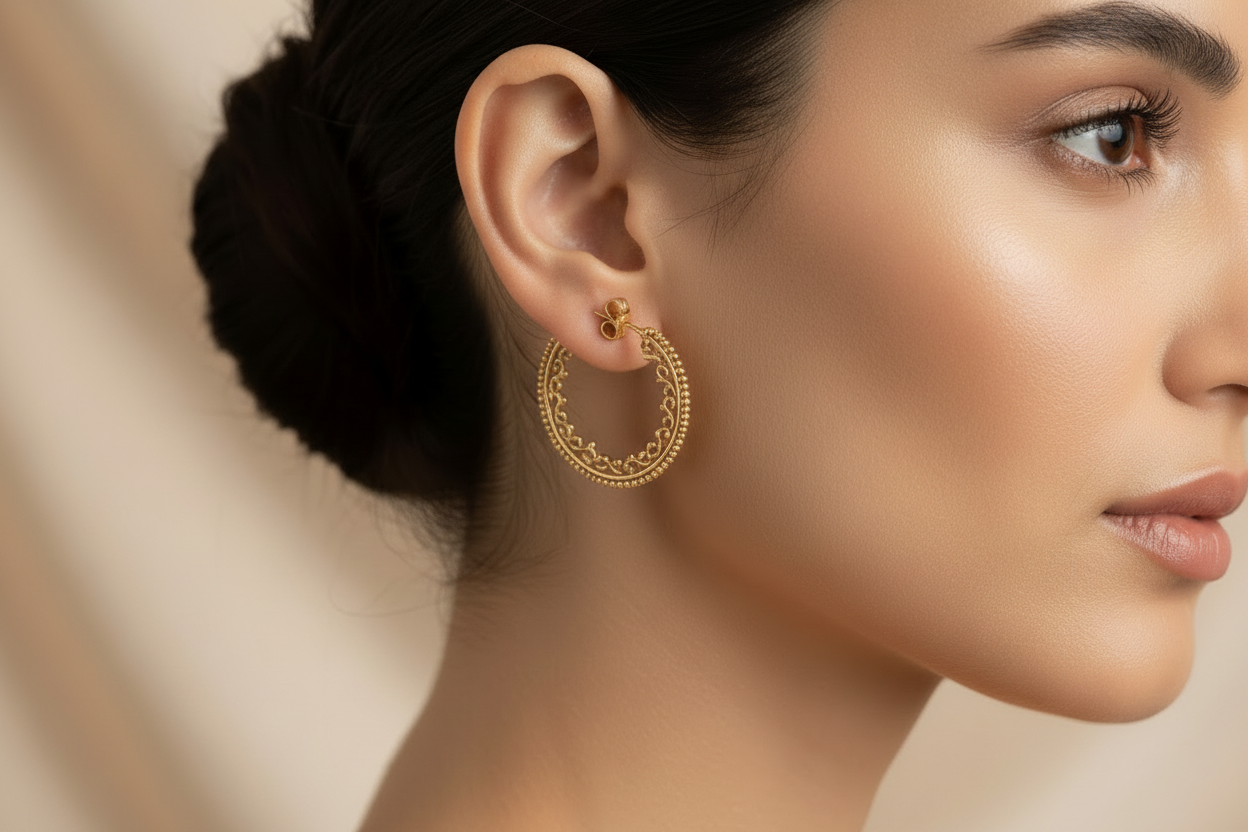 Crescent Earrings | Crafted Canvaas