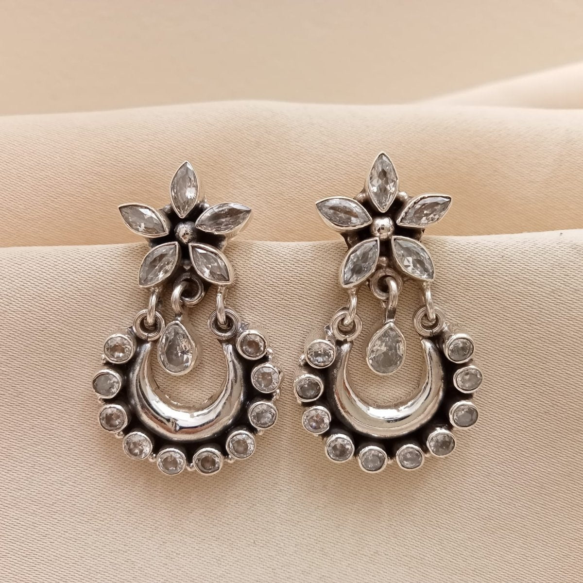 Cubic Zircon Chandbali - Crafted Canvaas