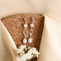 Cutwork Pearl Earrings - Crafted Canvaas