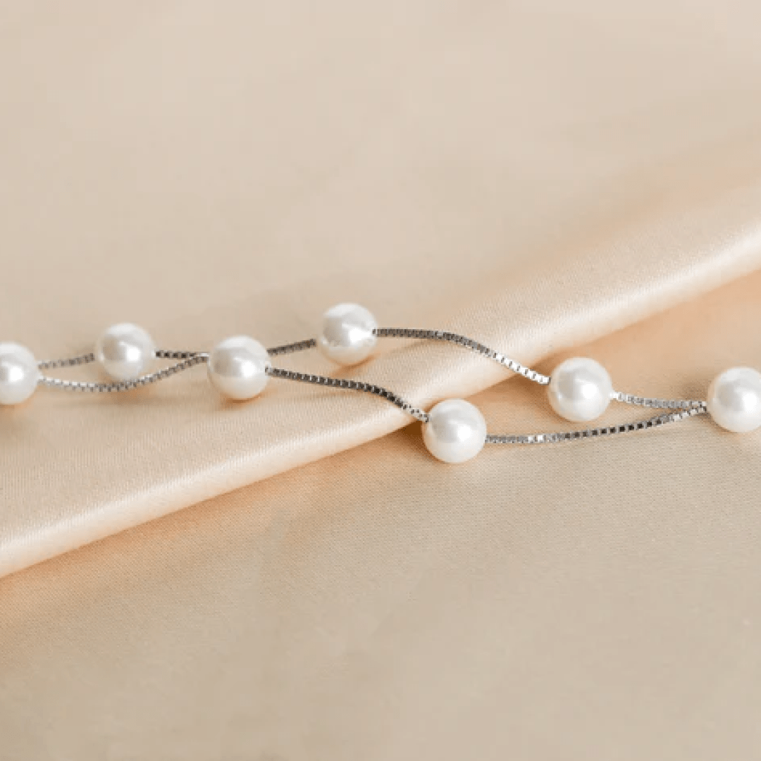 Double line pearl Bracelet - Crafted Canvaas