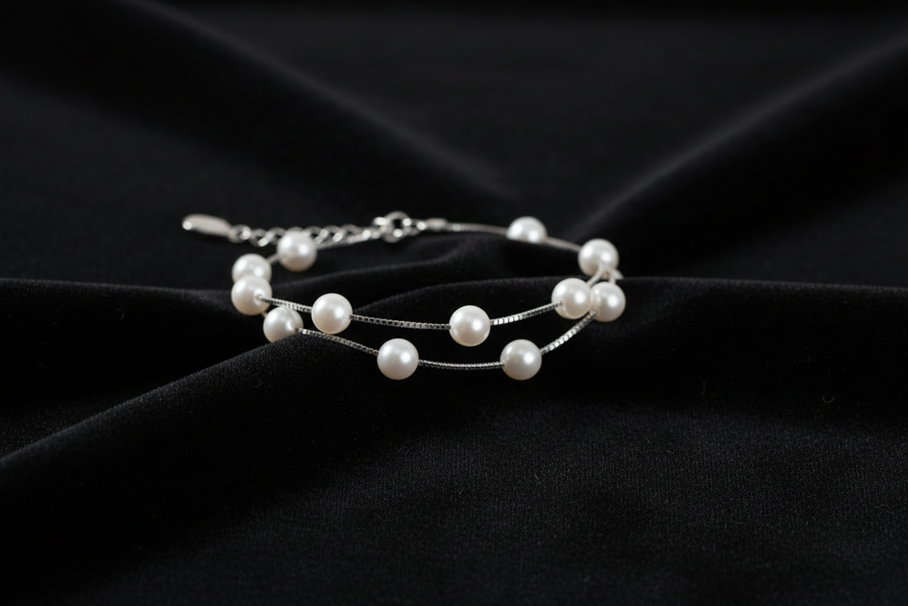 Double line pearl Bracelet | Crafted Canvaas