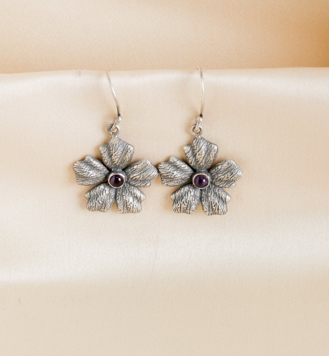 Floral Hook Earrings - Crafted Canvaas