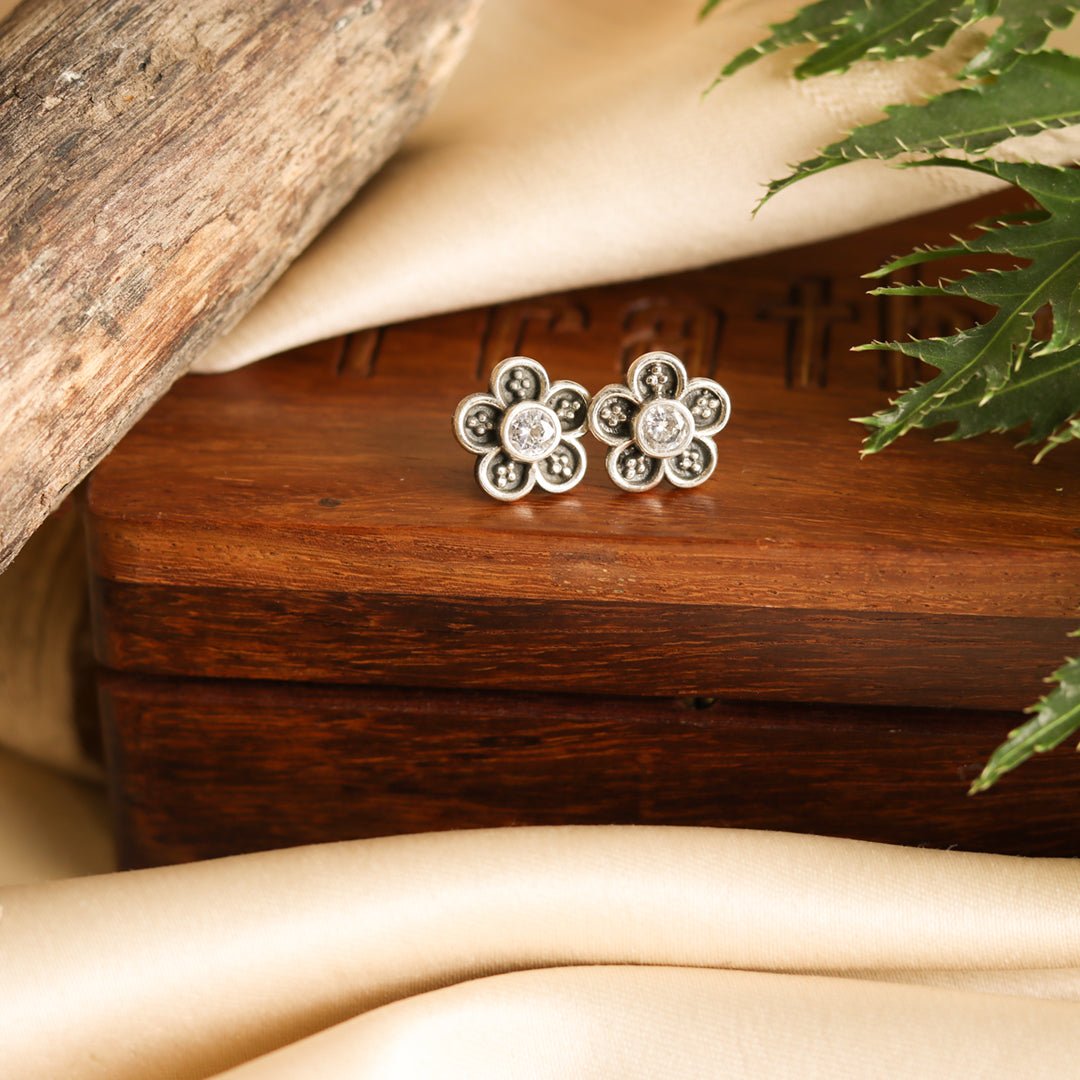 Floral Zircon Studds - Crafted Canvaas