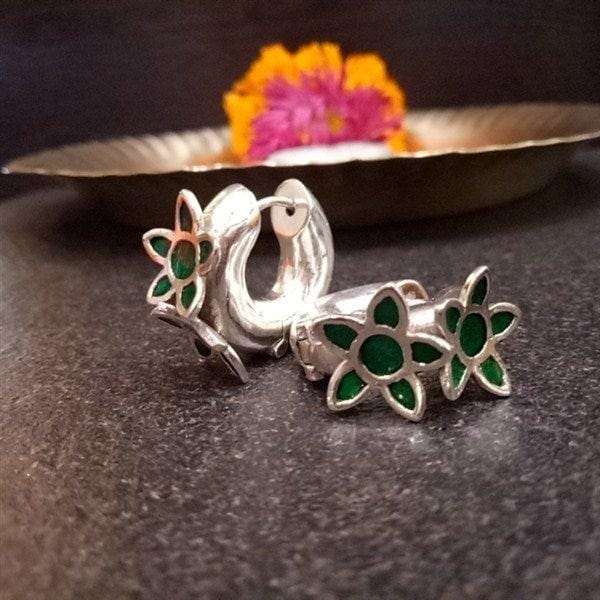 Green Colour Stone - Flower Small Bali - Crafted Canvaas