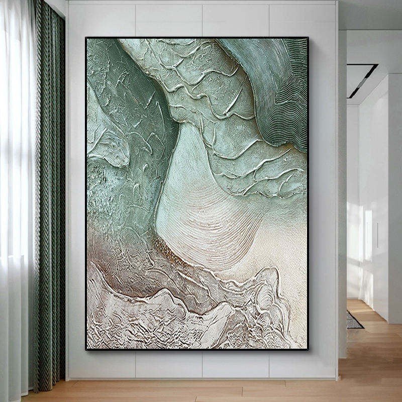 Hand - Painted Abstract Texture Landscape Oil Painting on Canvas, Wall Art for Living Room Home Decor, Unframed - Crafted Canvaas