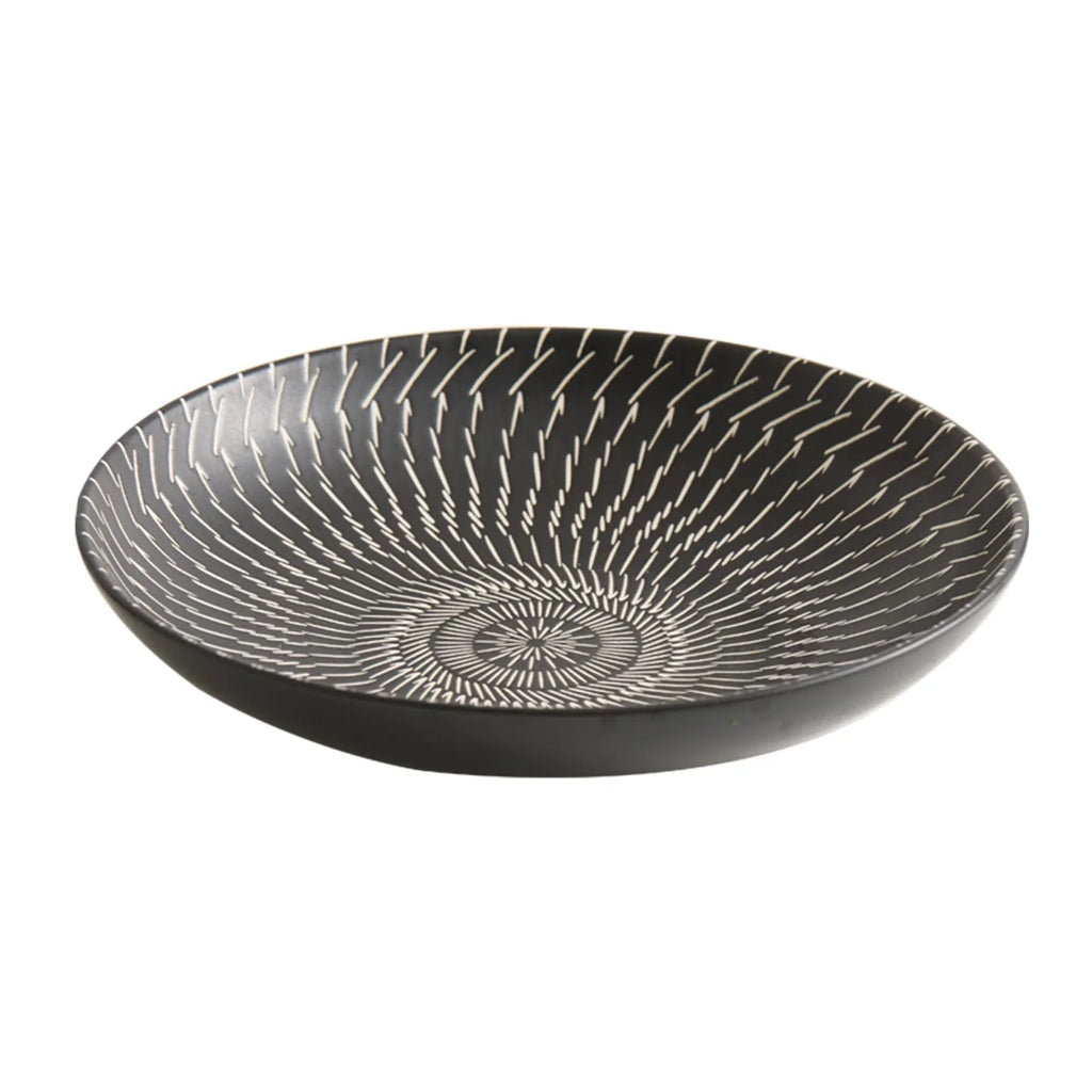 Luxury Black Ceramic Pasta Plate ÃÂÃÂ¢ÃÂÃÂÃÂÃÂ 9" & 11" Modern Deep Dinner Bowl-4