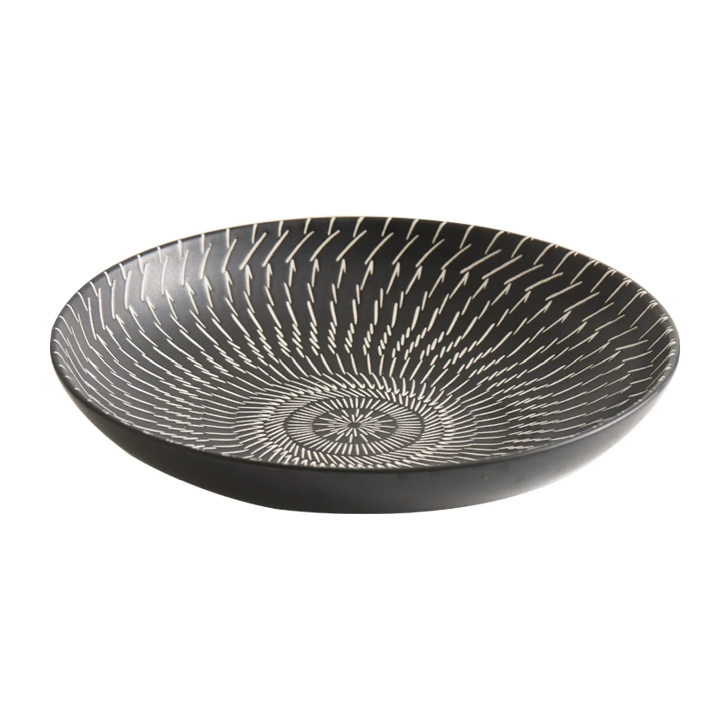 Luxury Black Ceramic Pasta Plate ÃÂÃÂ¢ÃÂÃÂÃÂÃÂ 9" & 11" Modern Deep Dinner Bowl-4